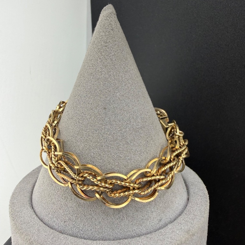 Vintage Gold Filled Bracelet Chain 17.2‎ Grams 6.5"